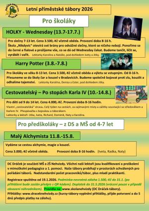 táborové aktivity pro mladé